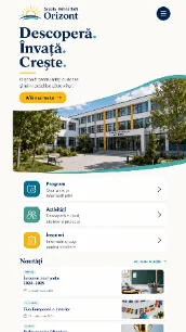 Demo website Școala Gimnazială România — mobil